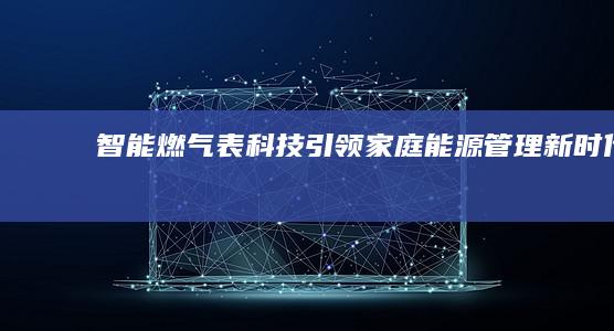 智能燃气表：科技引领家庭能源管理新时代